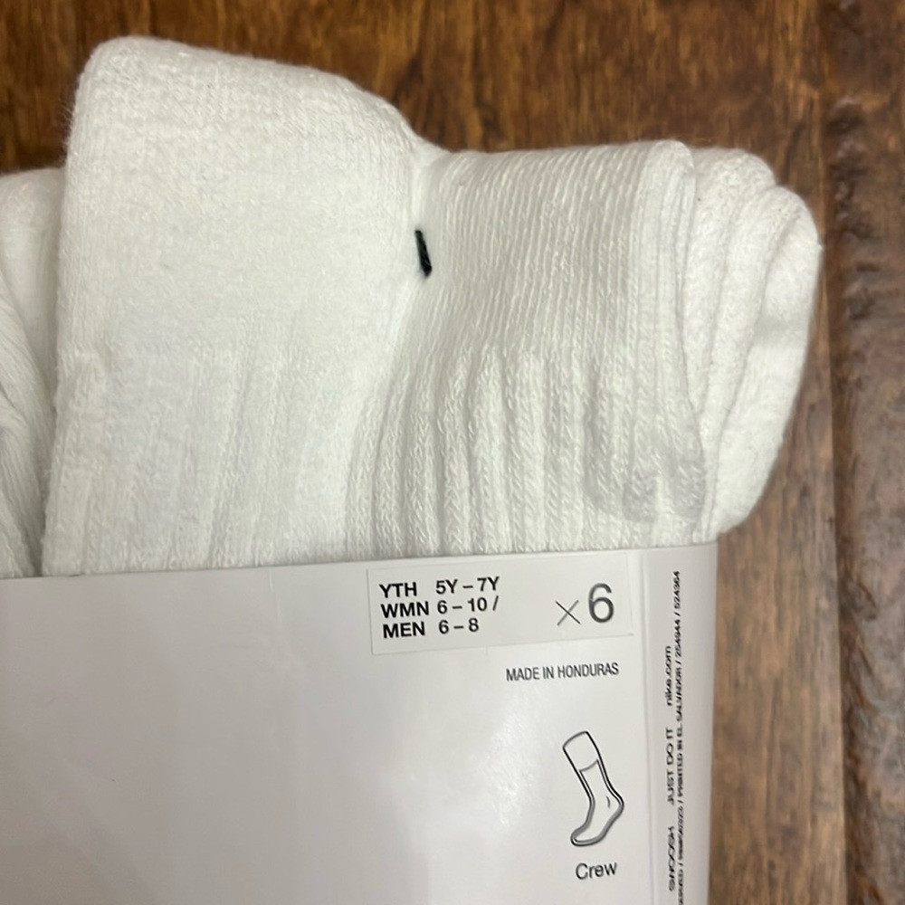 Nike Everyday Crew Cotton Cushioned Socks 6 Pack Size M - Picture 7 of 17